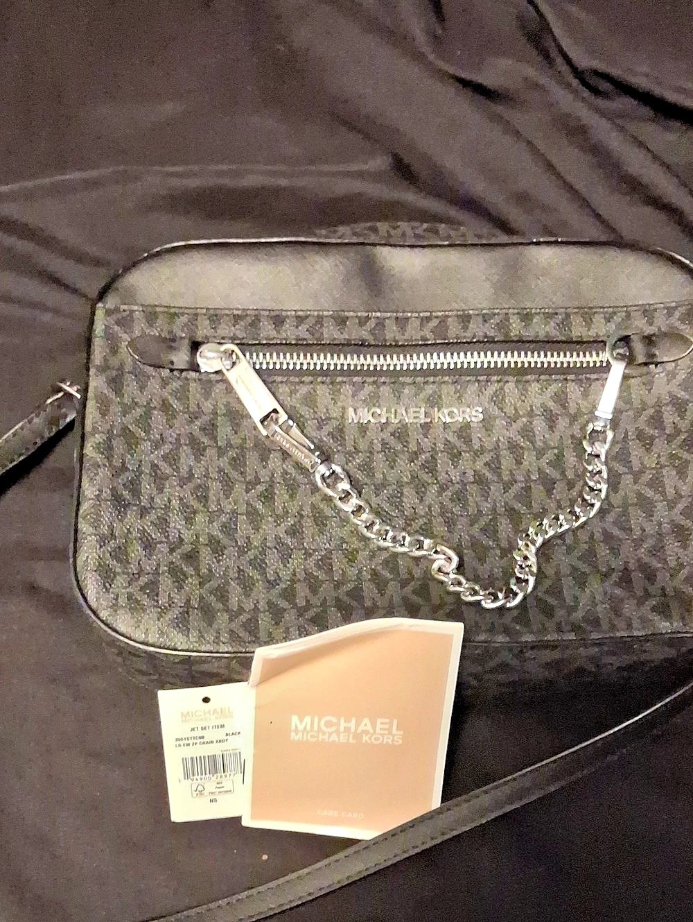 Michael Kors Jet Set Item Crossbody Bag in Black NWT